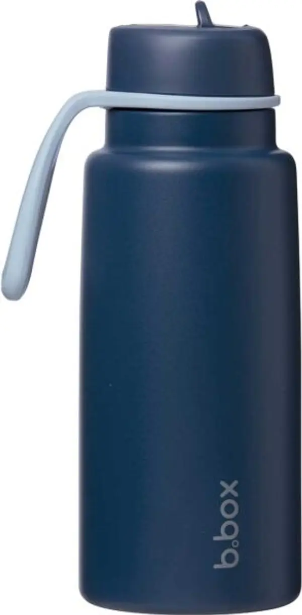 b.box b.box MIDNIGHT 1 L Неръждаема термобутилка със сламка, тъмносин, размер 1 L