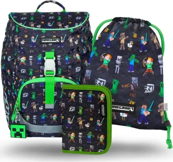 BAAGL BAAGL 3 SET AIRY MINECRAFT Ученически комплект, микс, размер