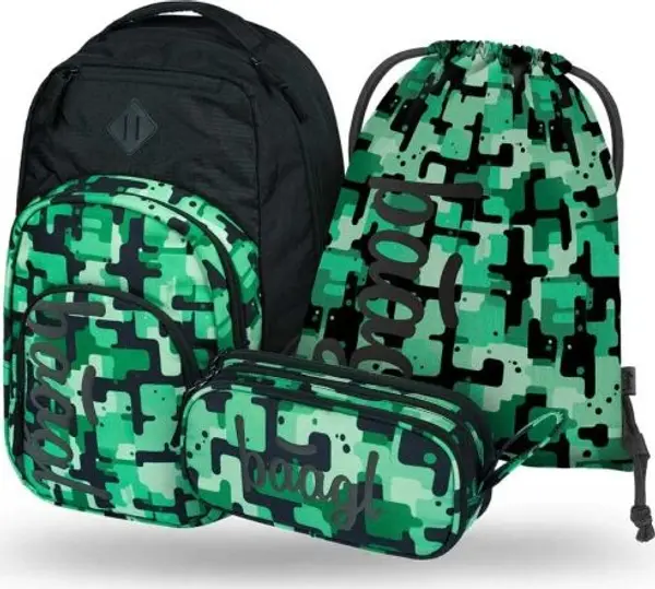 BAAGL BAAGL 3 SET COOLMATE GREEN Ученически комплект, зелено, размер