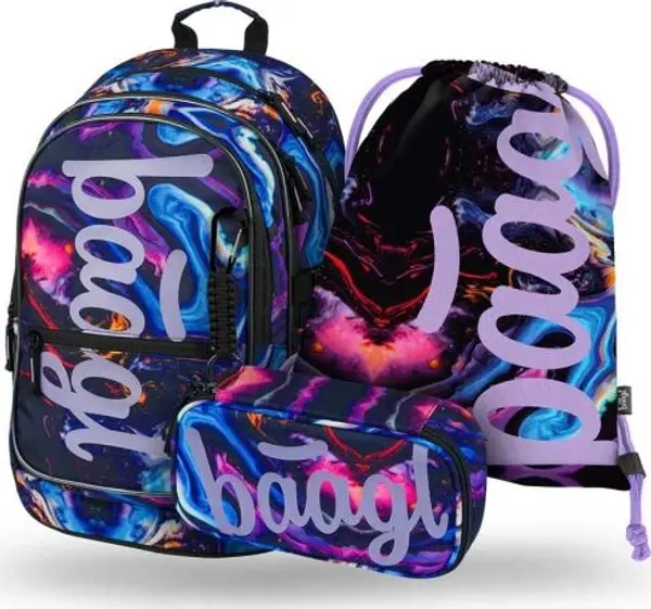 BAAGL BAAGL 3 SET CORE MARBLE Ученически комплект, микс, размер