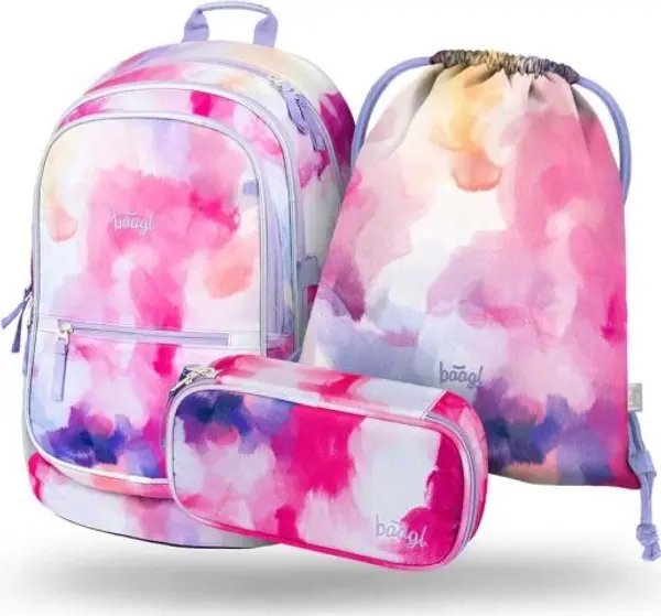 BAAGL BAAGL 3 SET CORE PAINTING Ученически комплект за момичета, розово, размер