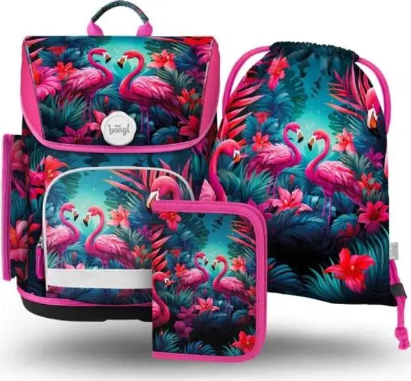 BAAGL BAAGL 3 SET ERGO ФЛАМИНГО Ученически комплект, микс, размер