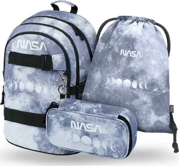BAAGL BAAGL 3 SET SKATE NASA GREY Ученически комплект, сиво, размер
