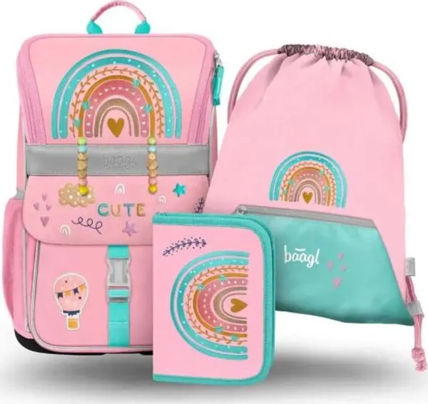 BAAGL BAAGL 3 SET ZIPPY DUHA Ученически комплект, розово, размер