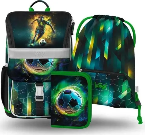 BAAGL BAAGL 3 SET ZIPPY FOTBAL Ученически комплект, тъмнозелено, размер