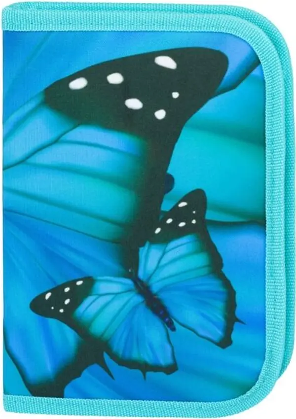 BAAGL BAAGL CLASSIC CASE BUTTERFLY Училищен несесер, тюркоазено, размер