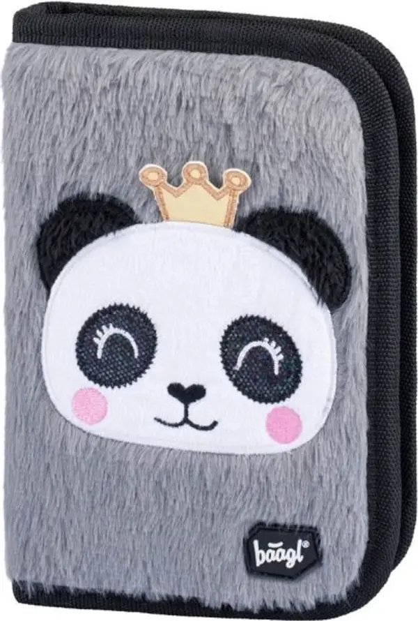BAAGL BAAGL CLASSIC CASE PANDA Училищен несесер, сиво, размер