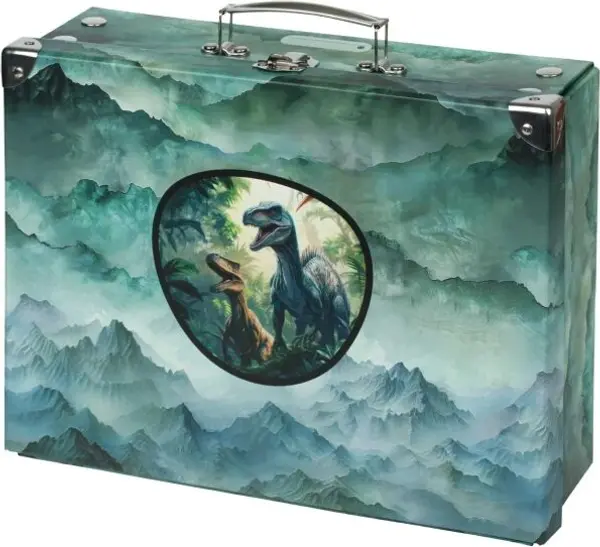 BAAGL BAAGL DINO Сгъваем училищен куфар, зелено, размер