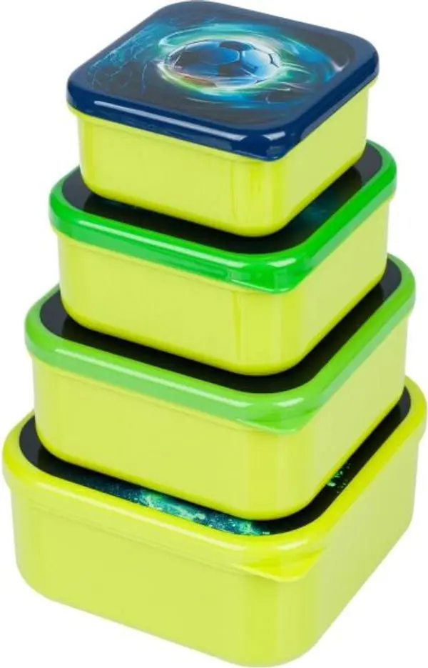 BAAGL BAAGL ФУТБОЛ Кутия за закуски 4 в 1, светло-зелено, размер