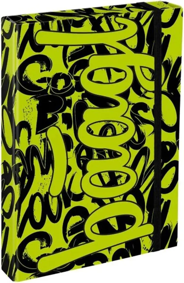 BAAGL BAAGL JUMBO LIME Папка за ученически тетрадки A4, черно, размер