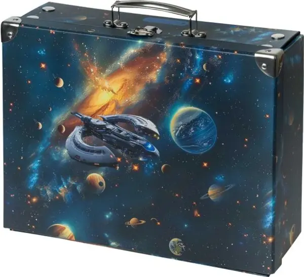 BAAGL BAAGL КОСМОС Сгъваем училищен куфар, тъмносин, размер