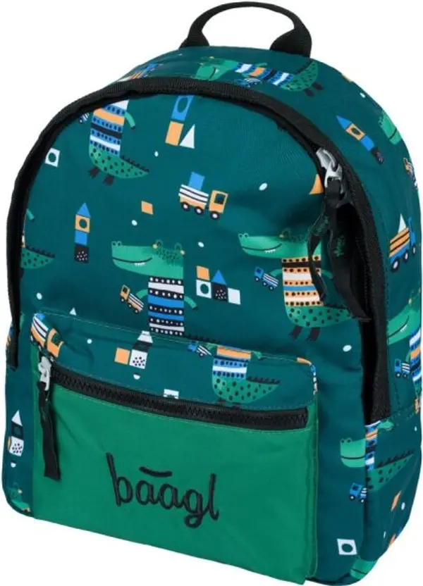 BAAGL BAAGL KROKODÝL Детска раница, зелено, размер