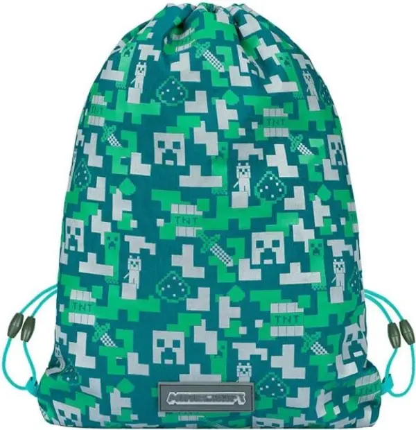 BAAGL BAAGL MINECRAFT SILVER CREEPER Спортна мешка, тъмнозелено, размер