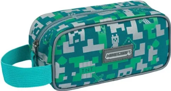 BAAGL BAAGL MINECRAFT SILVER CREEPER Училищен несесер, тъмнозелено, размер