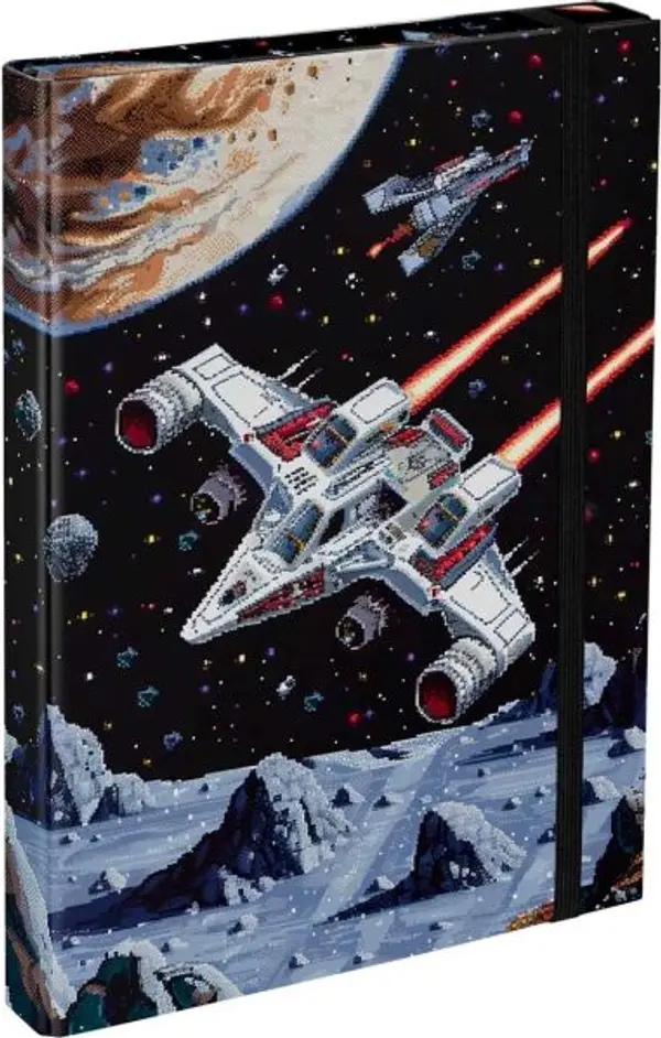 BAAGL BAAGL PIXEL SPACE Папка за ученически тетрадки A4, черно, размер