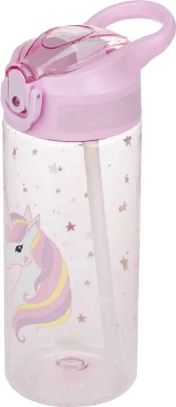 BAAGL BAAGL RAINBOW UNICORN  500 ML Тританова бутилка със сламка, лилаво, размер 500 ML