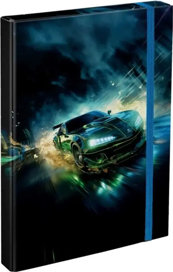 BAAGL BAAGL СЪСТЕЗАТЕЛНА КОЛА Папка за ученически тетрадки A4, черно, размер