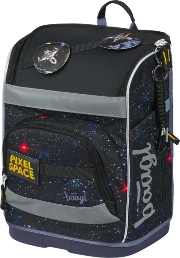 BAAGL BAAGL ZIPPY PLUS PIXEL SPACE Ученическа раница, черно, размер
