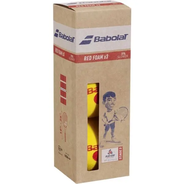 Babolat Babolat RED FOAM X3 Тенис топки, жълто, размер