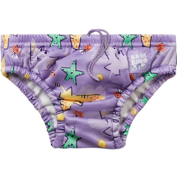 Bambinomio Bambinomio FLAME Бебешки бански, лилаво, размер