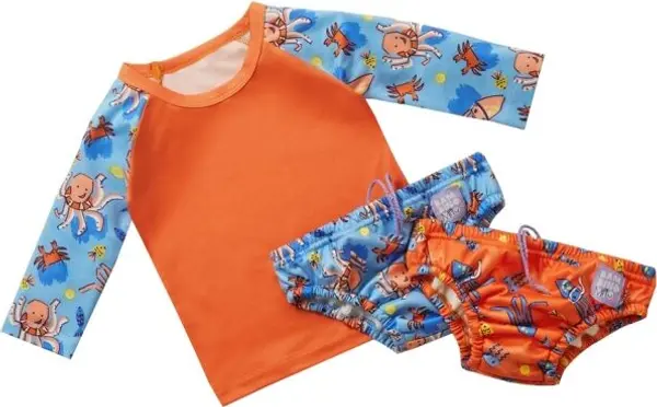 Bambinomio Bambinomio MIO WAVE Комплект за плуване, оранжево, размер 1-2Y