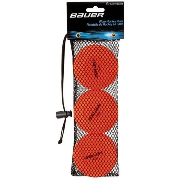 Bauer Bauer FLOOR HOCKEY PUCK ORANGE 3 PACK Комплект пластмасови шайби, оранжево, размер os