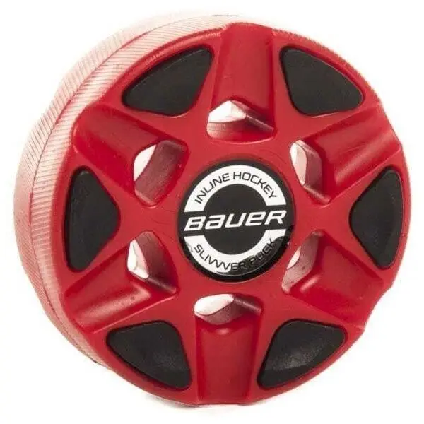 Bauer Bauer RH SLIVVVER PUCK Шайба за вътрешна игра на  хокей, червено, размер