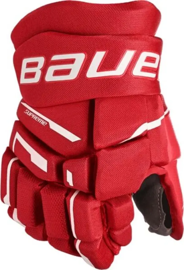 Bauer Bauer SUPREME M3 GLOVE-JR Юношески хокейни ръкавици, червено, размер