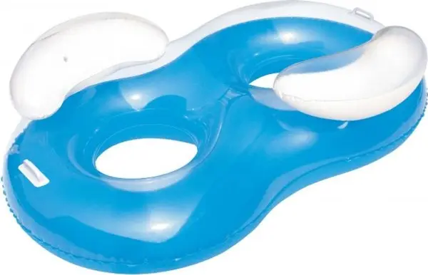 Bestway Bestway DOUBLE RING FLOAT Надуваемо двойно кресло, синьо, размер