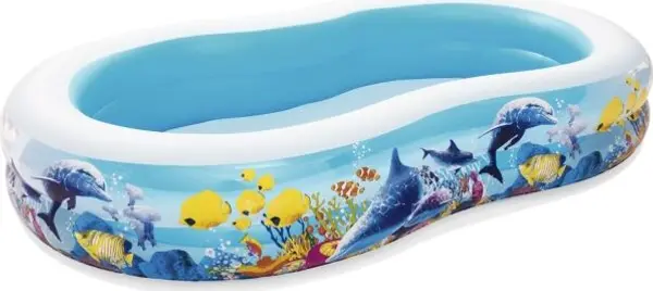 Bestway Bestway FISH AND FRIENDS FAMILY POOL Надуваем басейн, бяло, размер