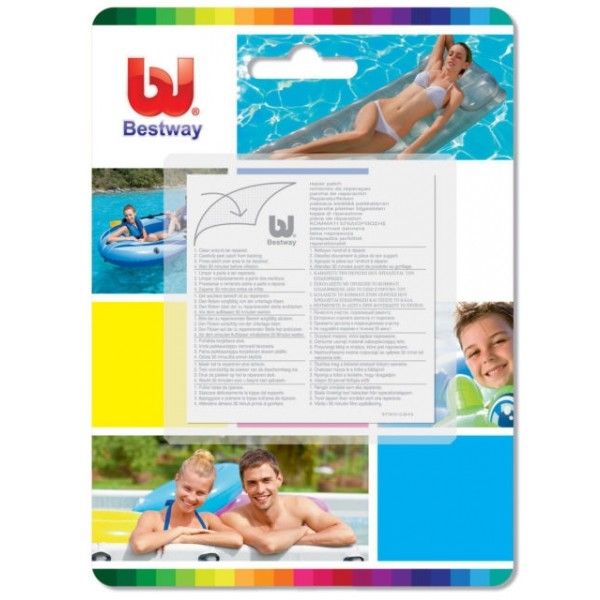 Bestway Bestway HEAVY DUTY REPAIR PATCH HEAVY DUTY REPAIR PATCH - фолио за поправка, прозрачно, размер