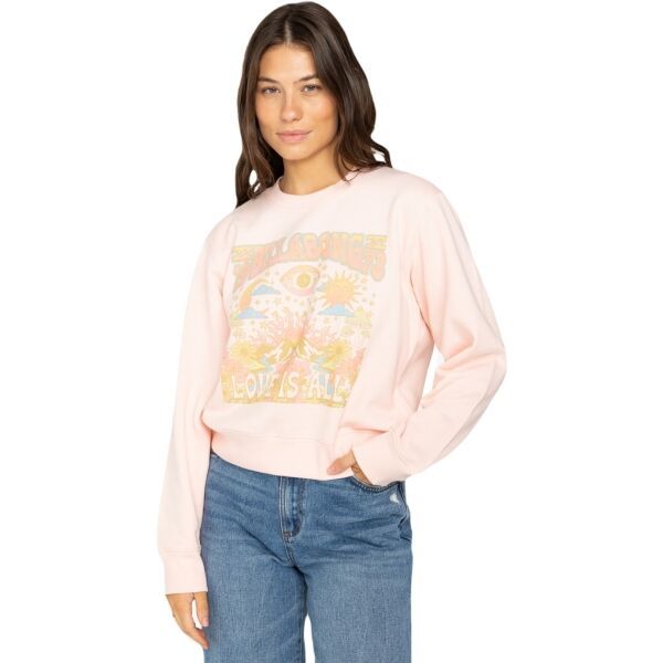 Billabong Billabong ALL LOVE Дамски суитшърт, розово, размер