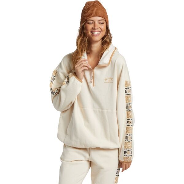 Billabong Billabong SURF ADVENTURE HOODIE Дамски суитшърт, бяло, размер