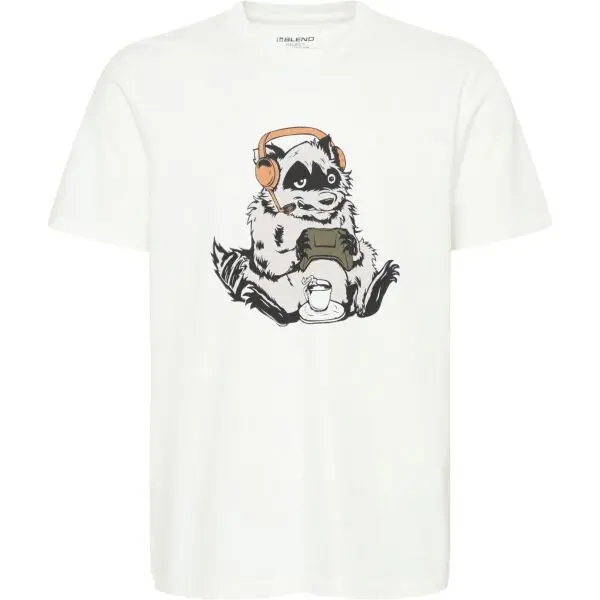BLEND BLEND BHJAVOR Мъжка тениска, бяло, размер