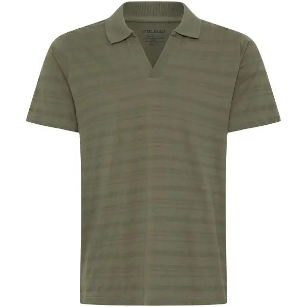 BLEND BLEND BHKNOX PIQUE SPLITNECK POLO Мъжка поло тениска, khaki, размер