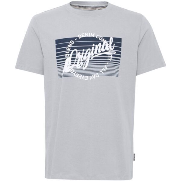 BLEND BLEND REGULAR FIT Мъжка тениска, сиво, размер