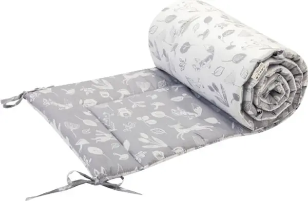 BOMIMI BOMIMI MANTINEL 180 cm Шалтета за преградките на детско легло, сиво, размер