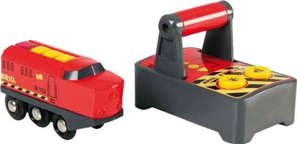BRIO BRIO LOCOMOTIVE WITH REMOTE CONTROL Локомотив с дистанционно управление, червено, размер