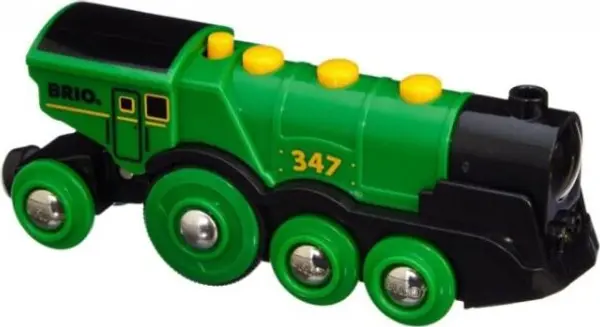 BRIO BRIO MASSIVE ELECTRIC LOCOMOTIVE WITH LIGHTS Масивен електрически локомотив със светлини, зелено, размер