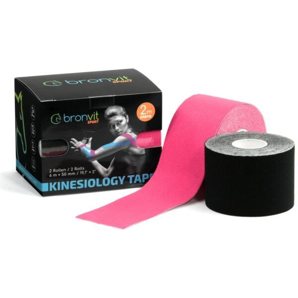 BronVit BronVit SPORT KINESIO TAPE SET 5CM X 6 M Комплект кинезио ленти, розово, размер