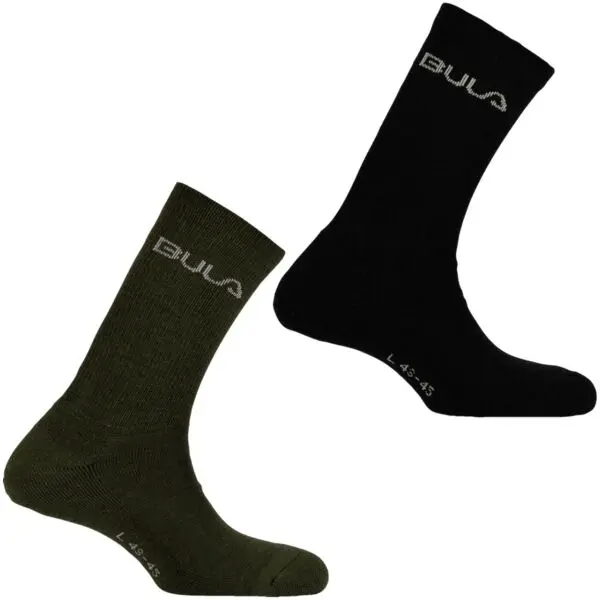 Bula Bula Bula 2PK WOOL SOCK Мъжки чорапи, черно, размер 40-42