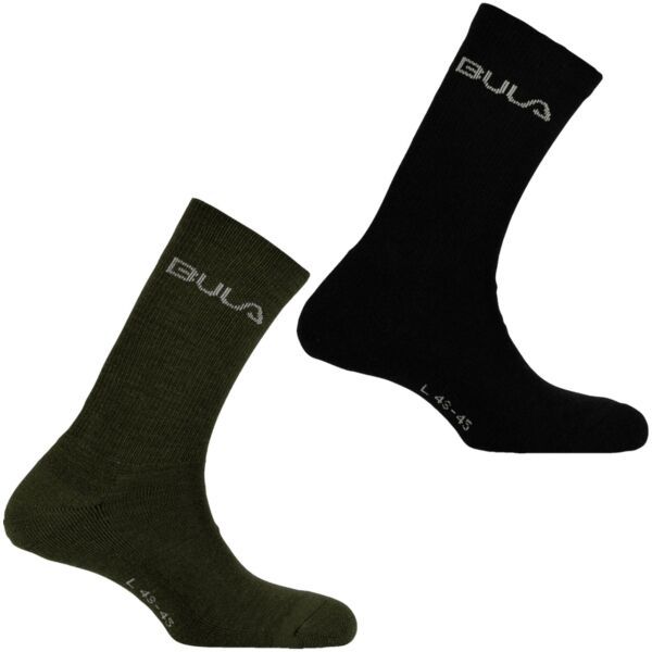 Bula Bula Bula 2PK WOOL SOCK Мъжки чорапи, черно, размер