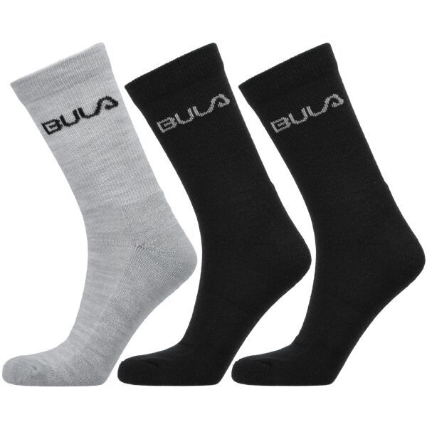 Bula Bula Bula 2PK WOOL SOCK Мъжки чорапи, черно, размер