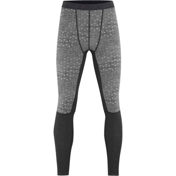 Bula Bula GEO MERINO WOOL PANTS Мъжки мериносов долен клин, тъмносиво, размер M