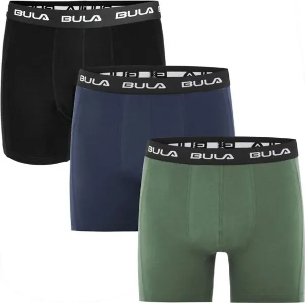 Bula Bula FRAME BOXER 3PK Мъжки памучни боксерки, черно, размер