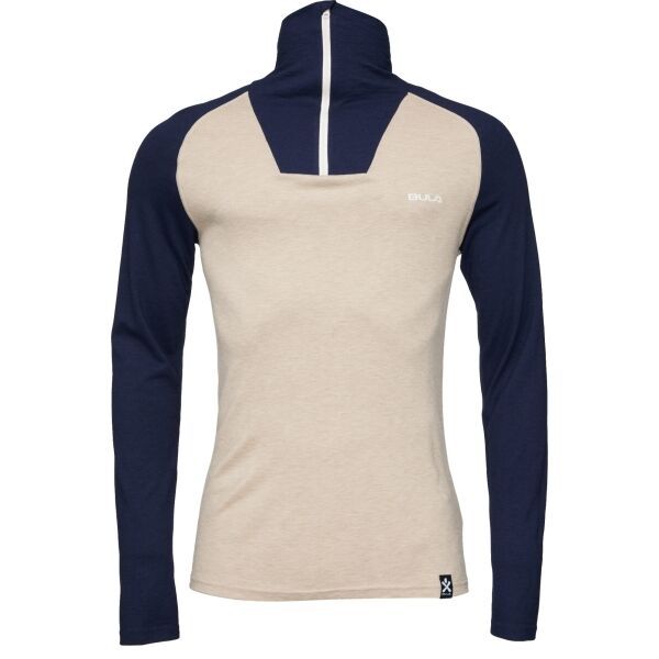 Bula Bula RETRO Мъжка тениска от мериносова вълна, бежово, размер