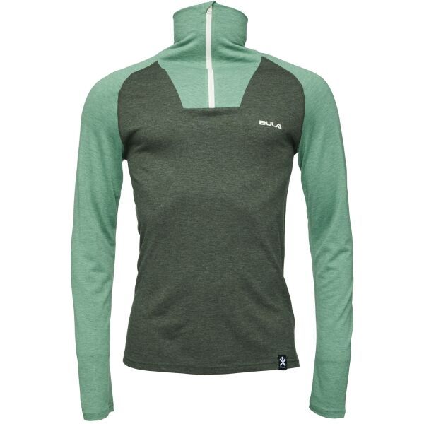 Bula Bula RETRO Мъжка тениска от мериносова вълна, тъмносиво, размер