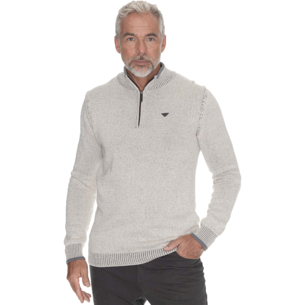 BUSHMAN BUSHMAN SIMONSON Мъжки пуловер, сиво, размер