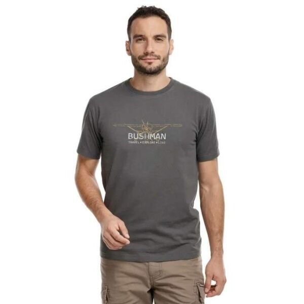 BUSHMAN BUSHMAN SNYDER Мъжка тениска, тъмносиво, размер