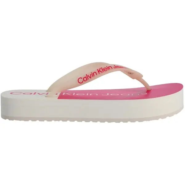 Calvin Klein Calvin Klein BEACH SANDAL FLATFORM Дамски джапанки, бяло, размер